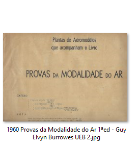 Plantas de Aeromodelos do livro das Provas da Modalidade do Ar Ed1960 (Brasil)