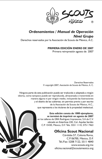 Manual de Operações para Grupos Escoteiros