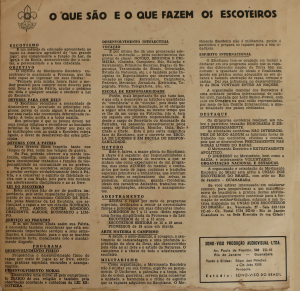 contra-capa do LP "Escotismo uma Esperança" , gravado em 1982
